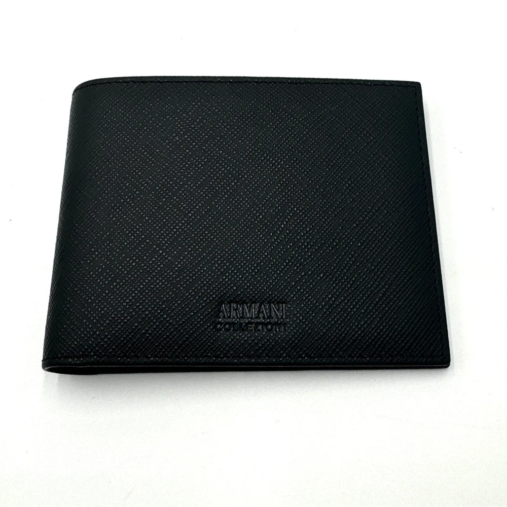 Giorgio Armani Collezioni Bi-fold saffiano leather wallet